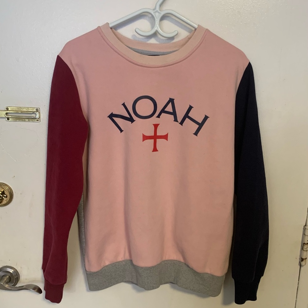 Noah colour block crew neck sweatshirt